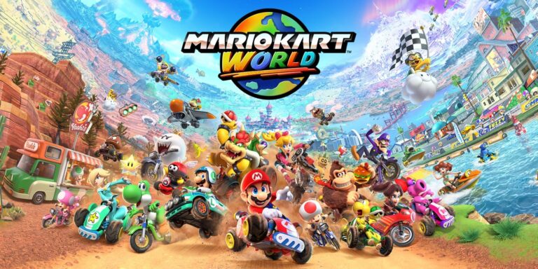 Mario Kart World spel op Switch 2