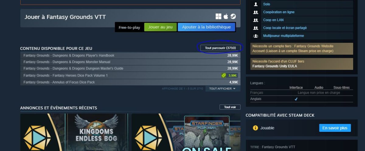 Fantasy Grounds VTT 3710 DLC